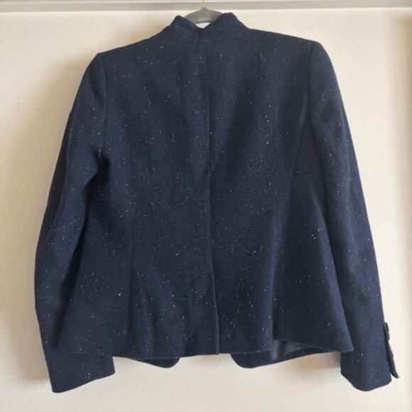 LOFT Wool Speckled Blazer in navy - Picture 4 of 7